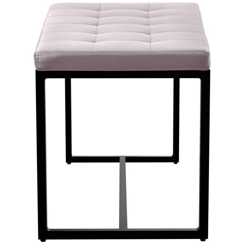 Banc en cuir artificiel Barci B blanc