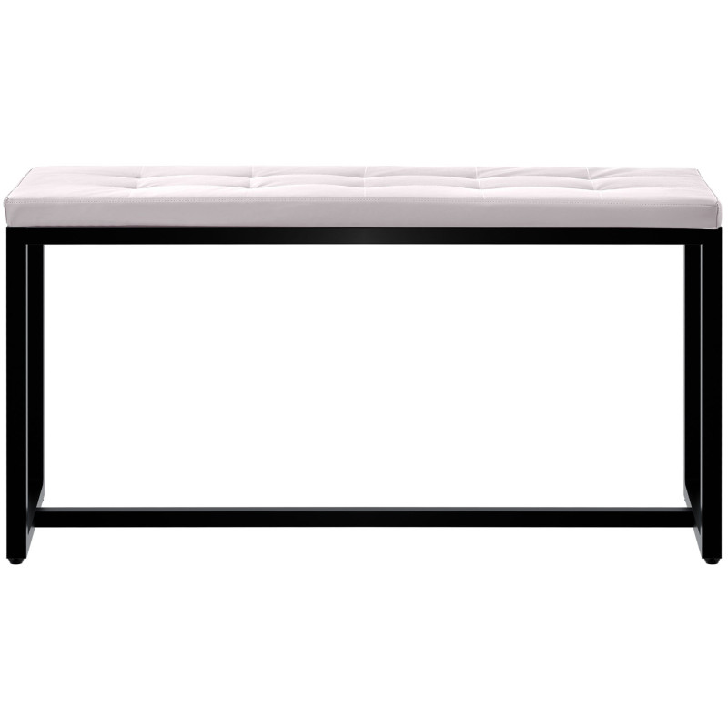 Banc en cuir artificiel Barci B blanc