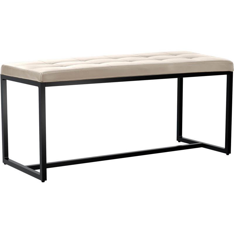 Banc en cuir artificiel Barci B crème