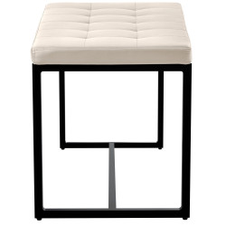 Banc en cuir artificiel Barci B crème