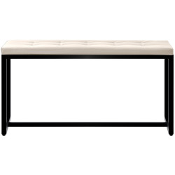 Banc en cuir artificiel Barci B crème