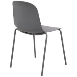 Lot de 2 chaises Hardin en gris foncé