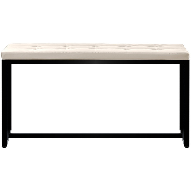 Banc en cuir artificiel Barci B crème