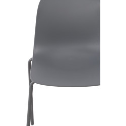 Lot de 2 chaises Hardin en gris foncé