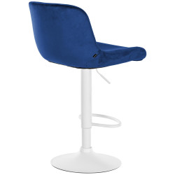 Lot de 2 tabourets de bar Solon en velours bleu