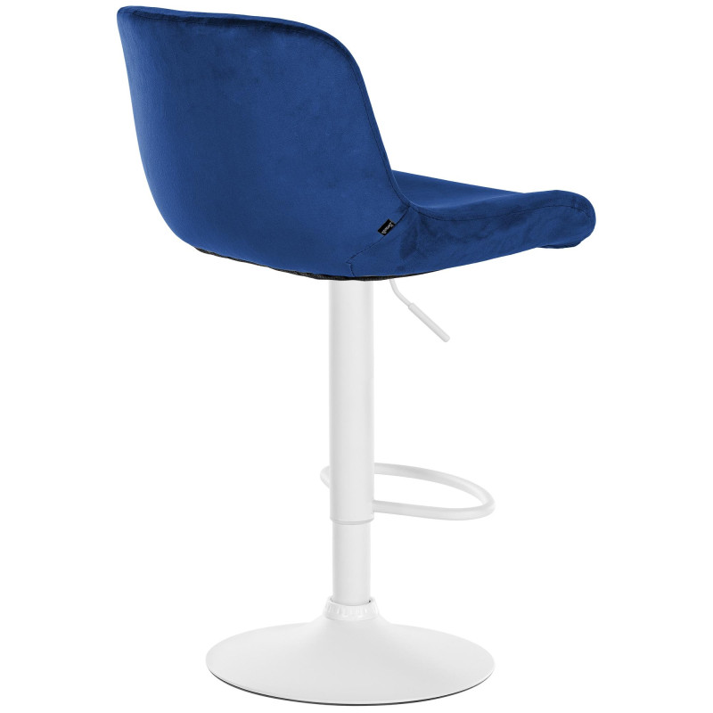 Lot de 2 tabourets de bar Solon en velours bleu