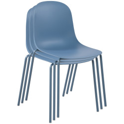 Lot de 2 chaises Hardin bleues