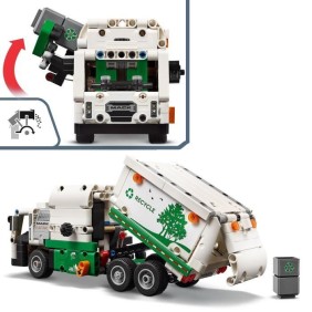 LEGO 42167 Technic Mack LR Electric Camion Poubelle, Jouet de Camion Électrique, Véhicule de Recyclage