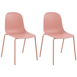 Lot de 2 chaises Hardin roses