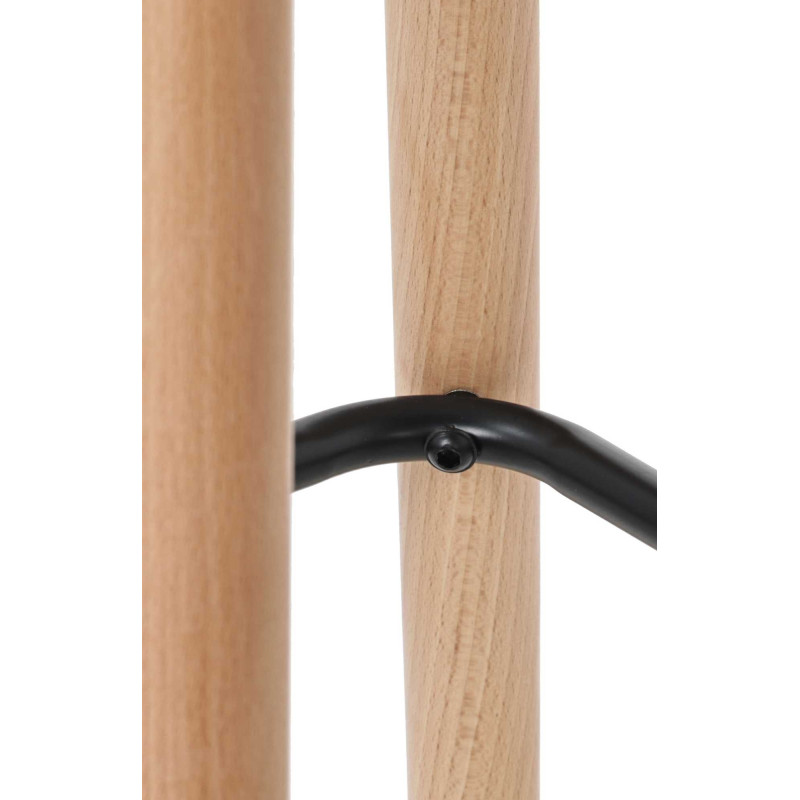 Lot de 2 tabourets de bar en tissu Grant gris