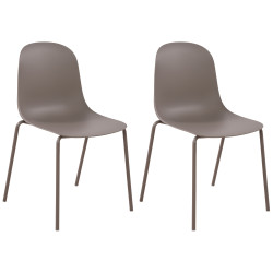 Ensemble de 2 chaises Hardin en taupe