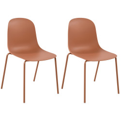 Ensemble de 2 chaises Hardin en terre cuite