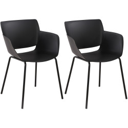 Lot de 2 chaises Alpena, noires