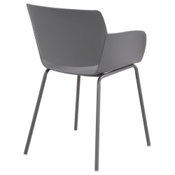 Lot de 2 chaises Alpena en gris foncé