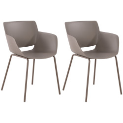 Lot de 2 chaises Alpena en taupe