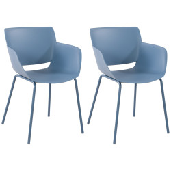 Lot de 2 chaises Alpena, bleu