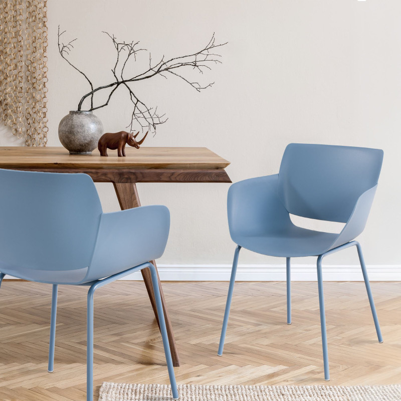 Lot de 2 chaises Alpena, bleu