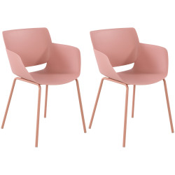 Lot de 2 chaises Alpena roses