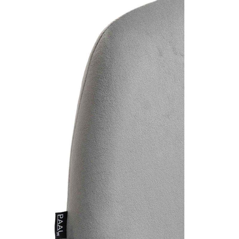 Lot de 2 tabourets de bar Braga en velours doré gris