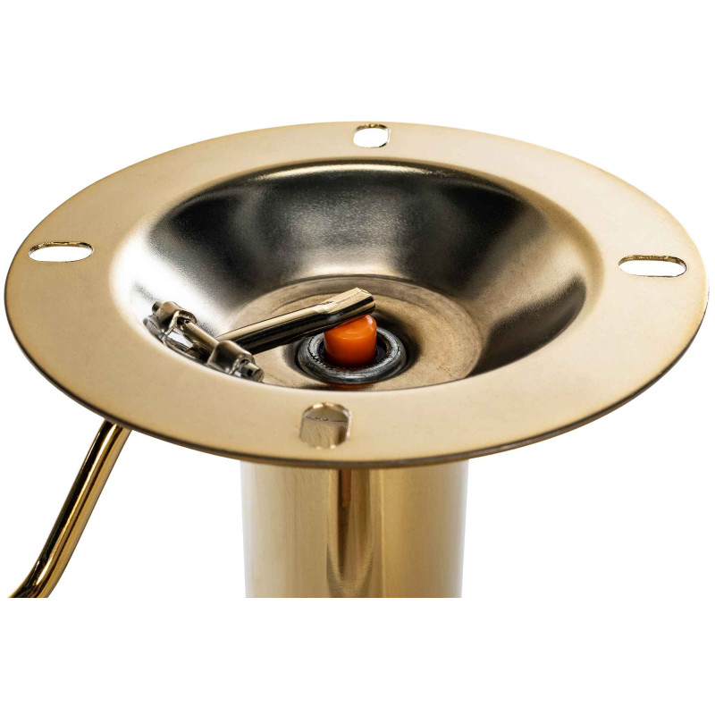 Lot de 2 tabourets de bar Braga en velours doré brun