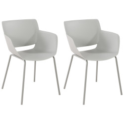 Lot de 2 chaises Alpena en gris clair