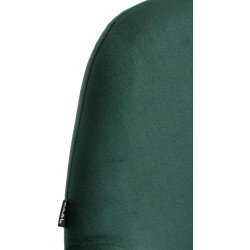 Lot de 2 tabourets de bar Braga en velours doré vert foncé