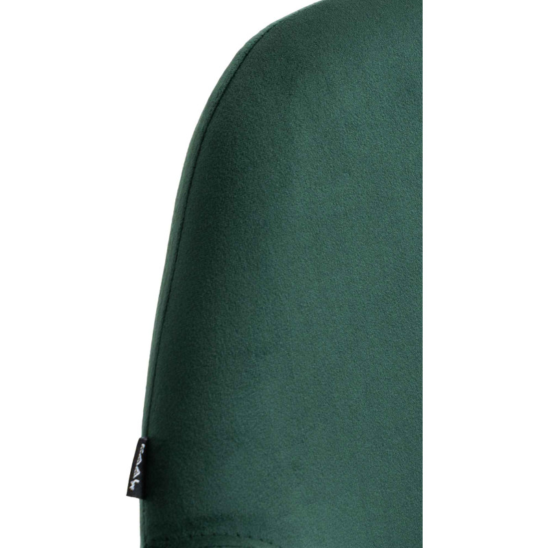 Lot de 2 tabourets de bar Braga en velours doré vert foncé