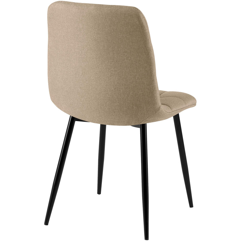 Lot de 2 chaises de salle à manger Tilde en tissu taupe