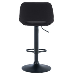 Lot de 2 tabourets de bar Camden en tissu noir
