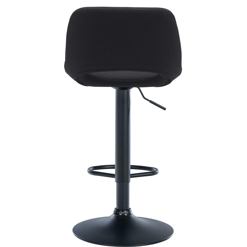 Lot de 2 tabourets de bar Camden en tissu noir