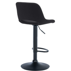 Lot de 2 tabourets de bar Camden en tissu noir