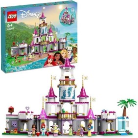 LEGO 43205 Disney Princess Aventures Épiques dans le Château, Jouet Ariel, Vaiana et Raiponce, Figurines Animaux, Enfants Des 6 