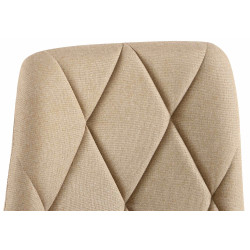 Lot de 2 chaises de salle à manger en tissu Clairton taupe