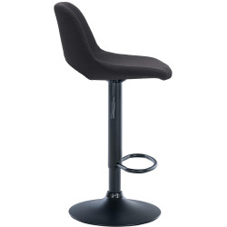 Lot de 2 tabourets de bar Camden en tissu noir