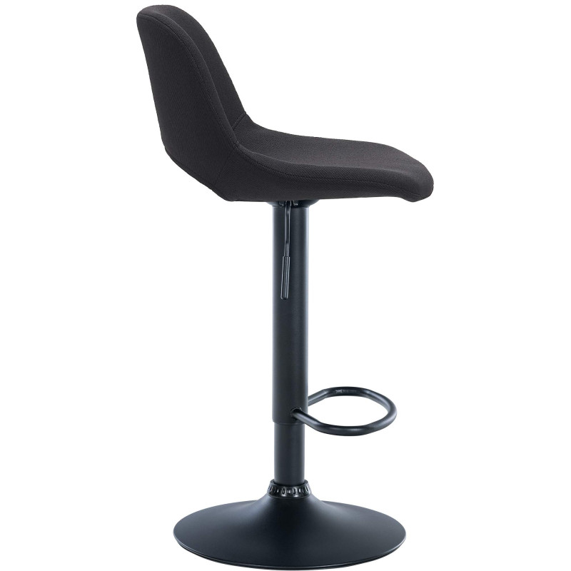 Lot de 2 tabourets de bar Camden en tissu noir