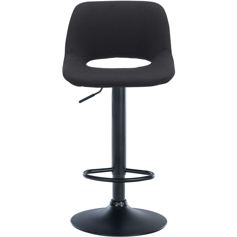 Lot de 2 tabourets de bar Camden en tissu noir