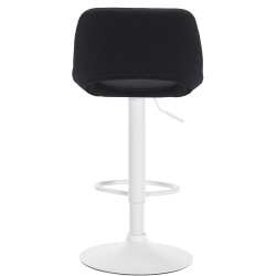 Lot de 2 tabourets de bar Camden en tissu noir