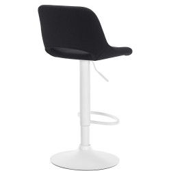 Lot de 2 tabourets de bar Camden en tissu noir