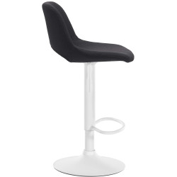 Lot de 2 tabourets de bar Camden en tissu noir