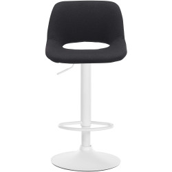 Lot de 2 tabourets de bar Camden en tissu noir