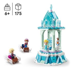 LEGO Disney Princesse 43218 Le Manege Magique d'Anna et Elsa, Jouet Reine des Neiges avec Figurine Olaf