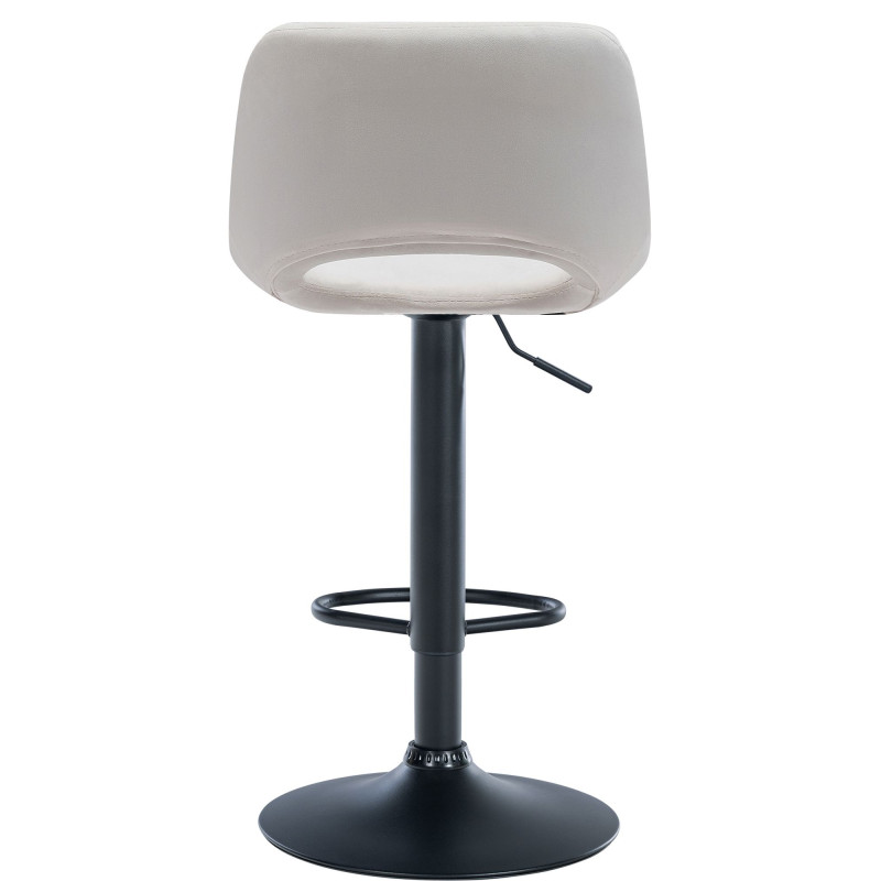 Lot de 2 tabourets de bar Camden en velours crème