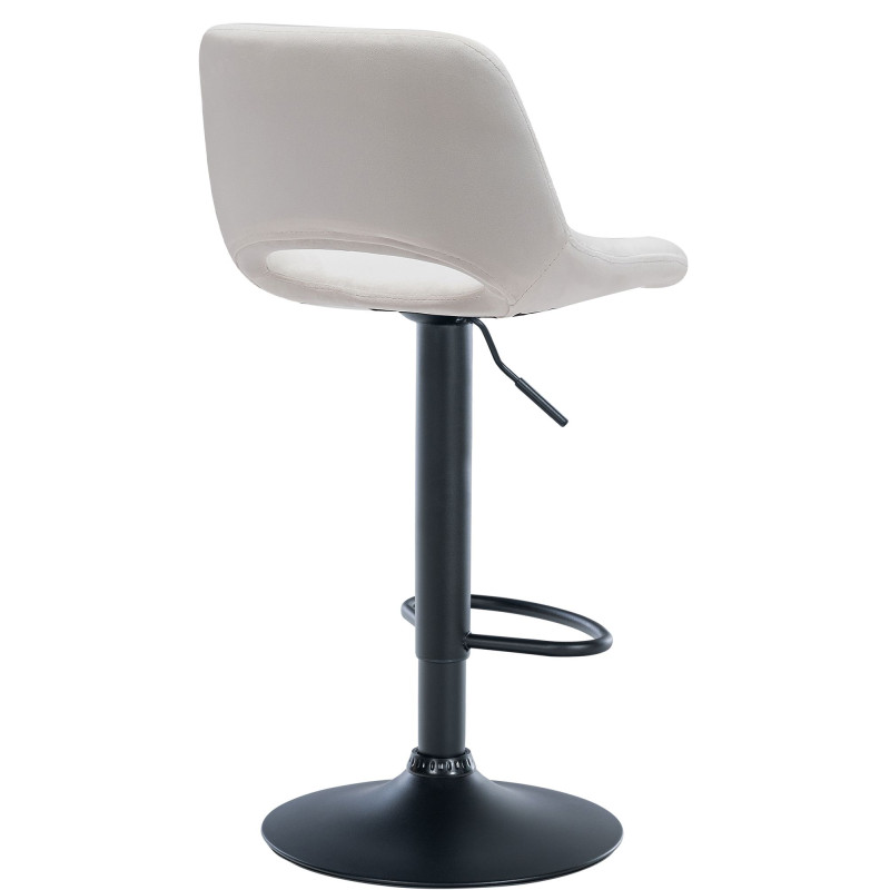 Lot de 2 tabourets de bar Camden en velours crème