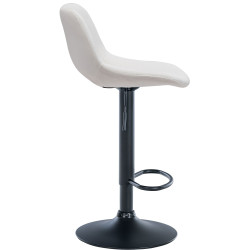 Lot de 2 tabourets de bar Camden en velours crème