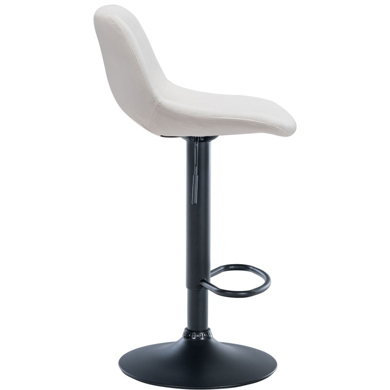 Lot de 2 tabourets de bar Camden en velours crème