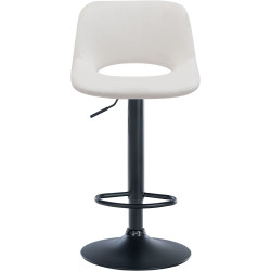 Lot de 2 tabourets de bar Camden en velours crème