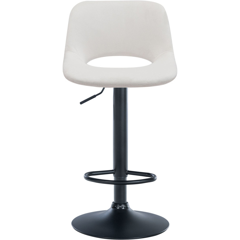 Lot de 2 tabourets de bar Camden en velours crème