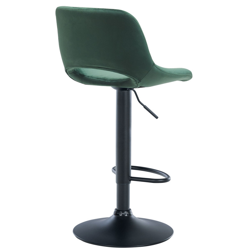 Lot de 2 tabourets de bar Camden en velours vert