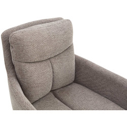 Lot de 2 chaises de salle à manger Somers en tissu taupe