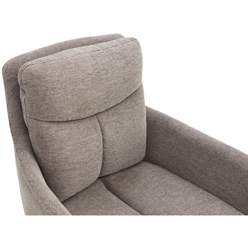 Lot de 2 chaises de salle à manger Somers en tissu taupe